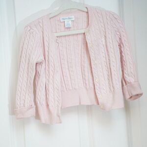 Ralph Lauren Light Pink Cable Knit Cardigan